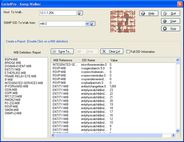 sacn et balayage des objects snmp support&eacute;s