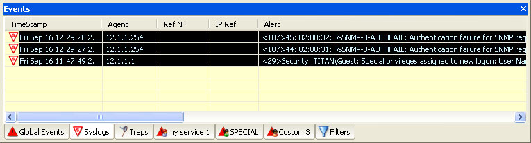 r&eacute;ception de message syslog