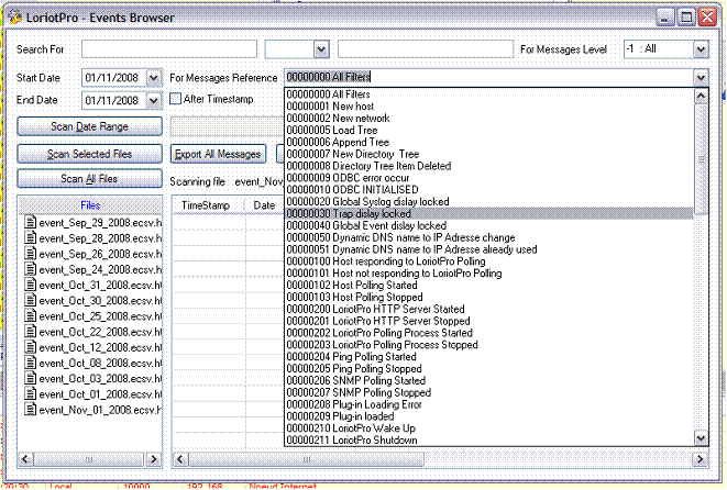 navigateur de log