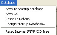 MIB database menu