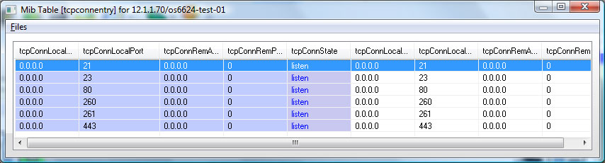 tcp connection table