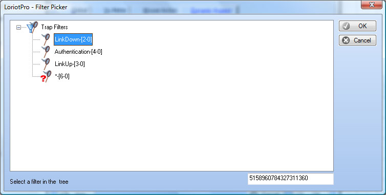 s&eacute;lection d'un trap snmp