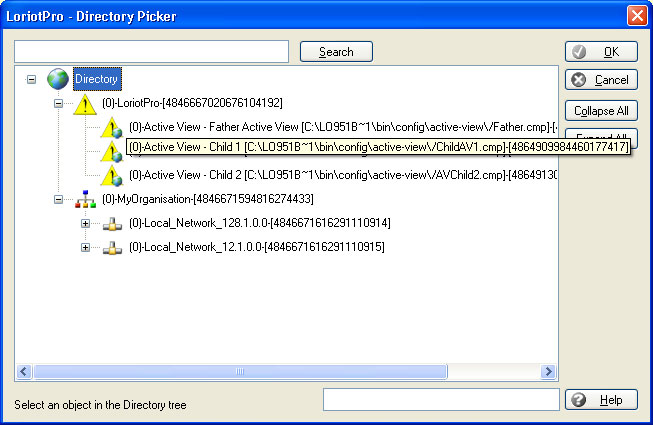 Active View wizard selection