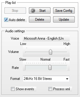 text to speech configuration