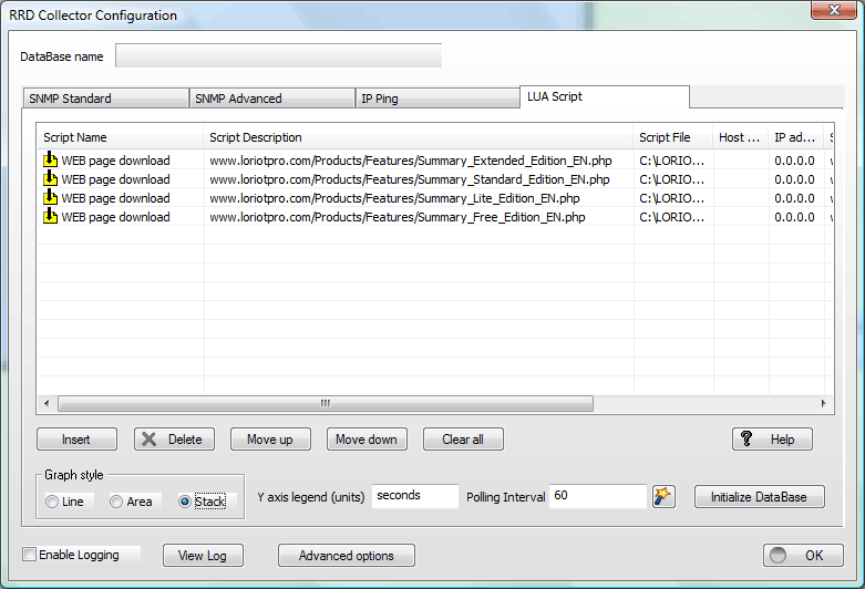 Web page download config