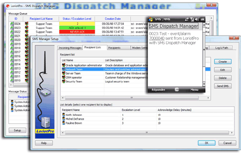 SMS Dispatch Manager screenshot