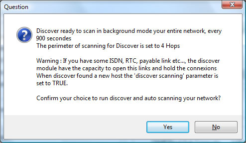 snmp discover warning