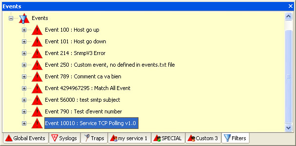 snmp event filter