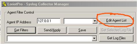 edit agent list syslog