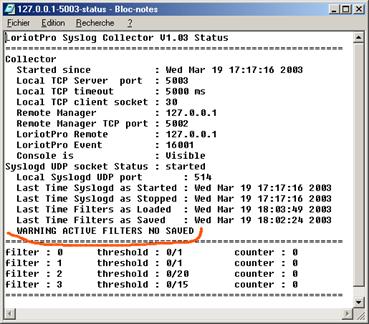 syslog config