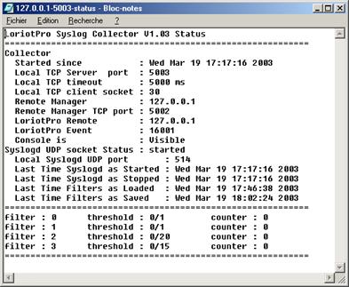 syslog configuration