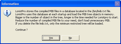 MIB file warning