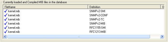 Compiled MIB file, kernel MIB
