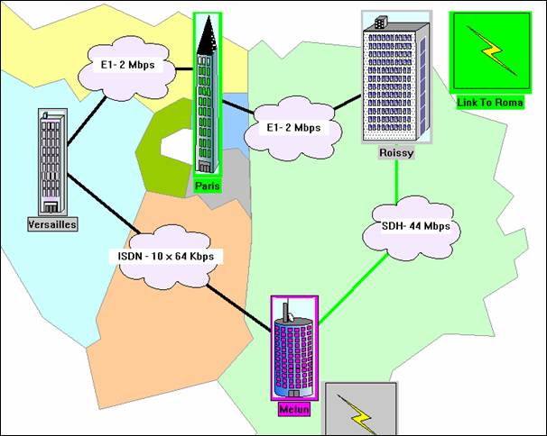 detailed active view of paris