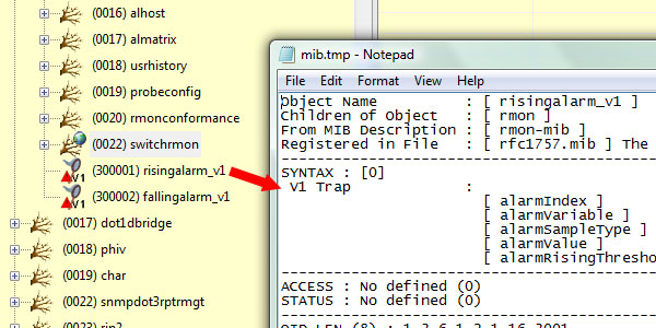objet trap snmp v1