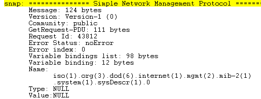 SNMP packet decode