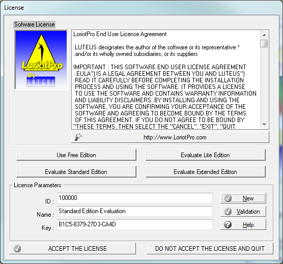 valide loriotpro license key