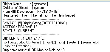 snmp object description