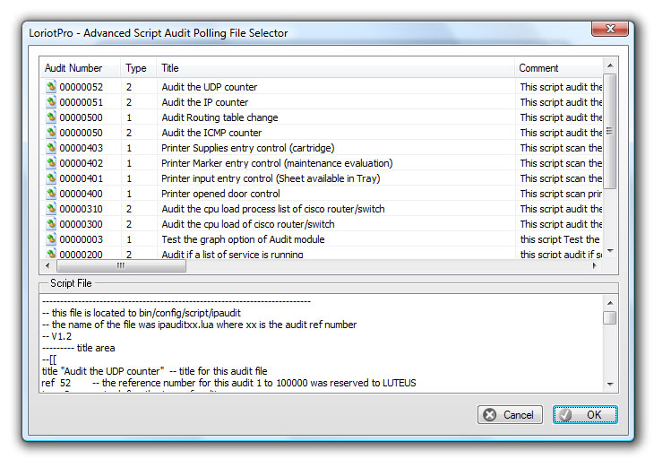script selection wizard
