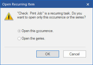 edit recurrence serie